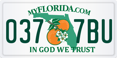 FL license plate 0377BU