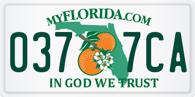FL license plate 0377CA