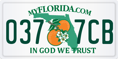 FL license plate 0377CB