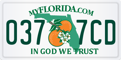 FL license plate 0377CD