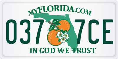 FL license plate 0377CE