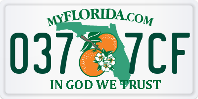 FL license plate 0377CF