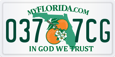 FL license plate 0377CG