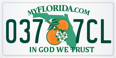 FL license plate 0377CL