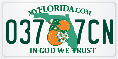 FL license plate 0377CN