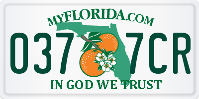 FL license plate 0377CR