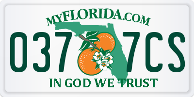 FL license plate 0377CS