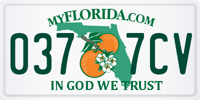 FL license plate 0377CV