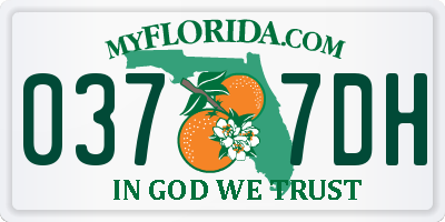 FL license plate 0377DH