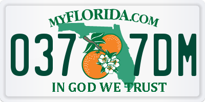 FL license plate 0377DM