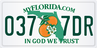FL license plate 0377DR
