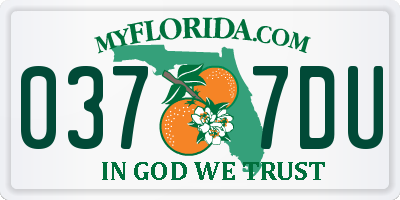FL license plate 0377DU