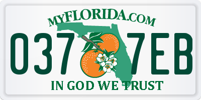 FL license plate 0377EB