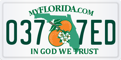 FL license plate 0377ED