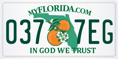 FL license plate 0377EG