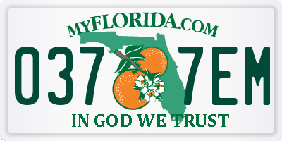 FL license plate 0377EM