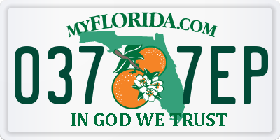 FL license plate 0377EP
