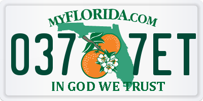 FL license plate 0377ET
