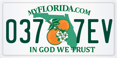 FL license plate 0377EV