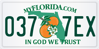 FL license plate 0377EX