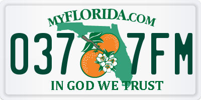 FL license plate 0377FM