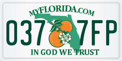 FL license plate 0377FP
