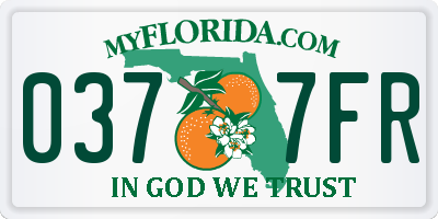 FL license plate 0377FR