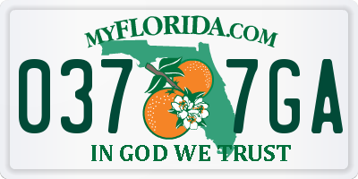 FL license plate 0377GA