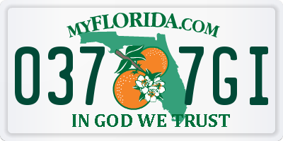 FL license plate 0377GI
