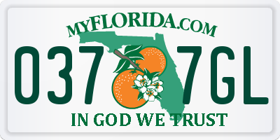 FL license plate 0377GL