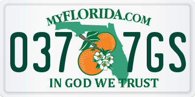 FL license plate 0377GS