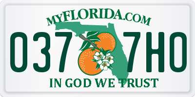 FL license plate 0377HO