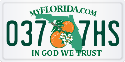 FL license plate 0377HS