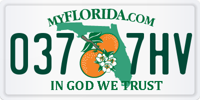 FL license plate 0377HV