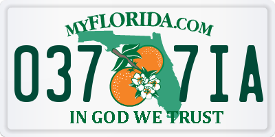 FL license plate 0377IA