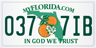 FL license plate 0377IB