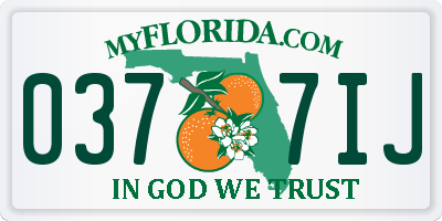 FL license plate 0377IJ