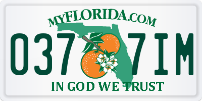 FL license plate 0377IM