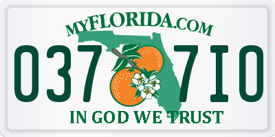 FL license plate 0377IO