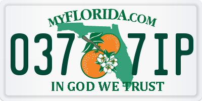 FL license plate 0377IP