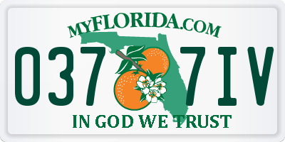 FL license plate 0377IV