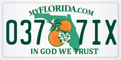 FL license plate 0377IX