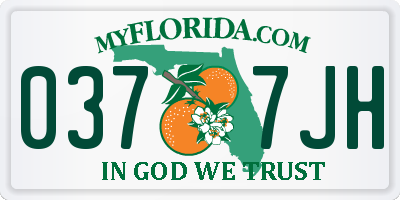 FL license plate 0377JH