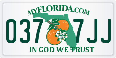 FL license plate 0377JJ