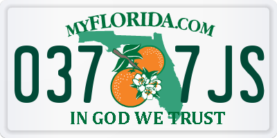 FL license plate 0377JS