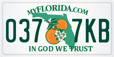 FL license plate 0377KB