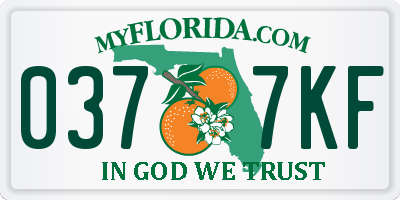 FL license plate 0377KF