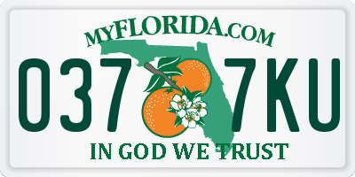 FL license plate 0377KU