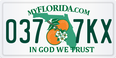 FL license plate 0377KX