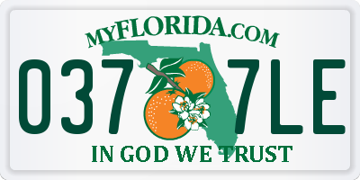 FL license plate 0377LE